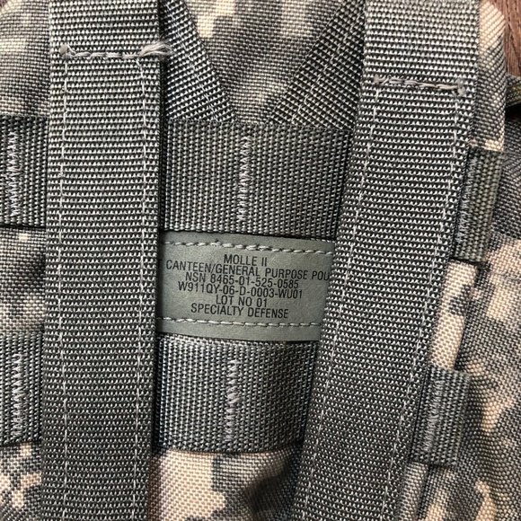 MOLLE II 1 QT Canteen Cover General Purpose Pouch ACU & Misc. Pouch LOT OF 4 - Picture 3 of 5